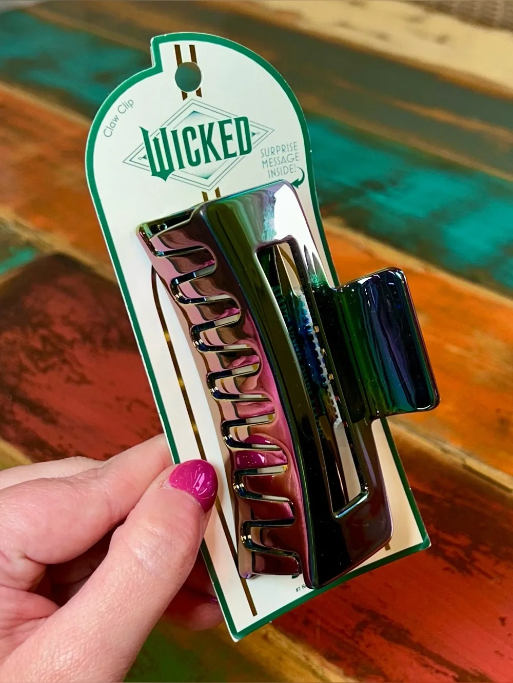 Conair x Wicked Elphaba Headband & Claw Clip 2 Piece Set NWT - Picture 2 of 10